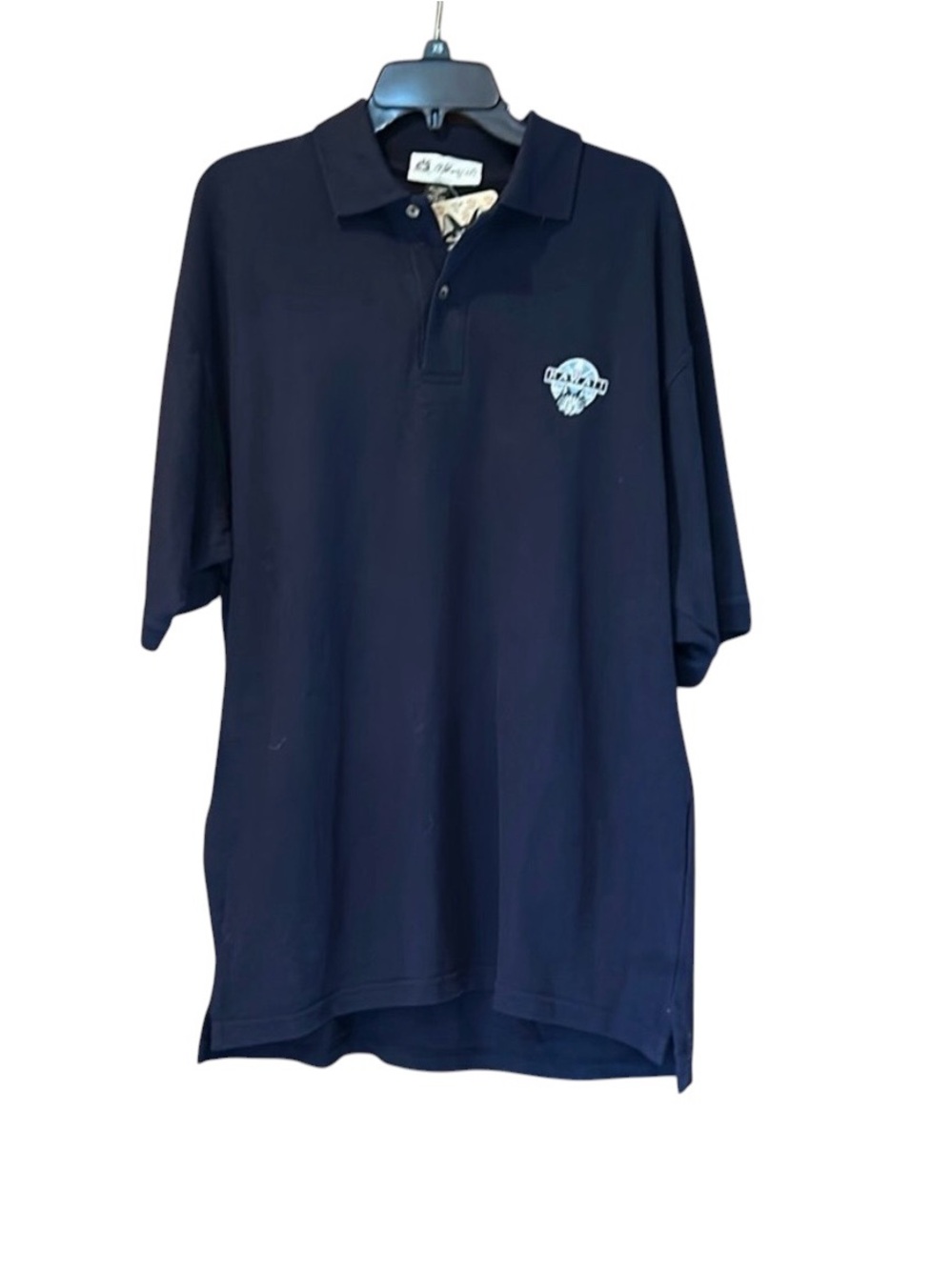 NWT B. Kliban Cat Polo Shirt Navy Blue Mens XL Hawaii Golf Embroidered Logo